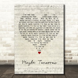 Stereophonics Maybe Tomorrow Script Heart Song Lyric Wall Art Print