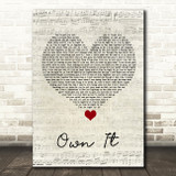 Stormzy Own It Script Heart Song Lyric Wall Art Print
