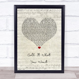 Taylor Swift Call It What You Want Script Heart Song Lyric Wall Art Print