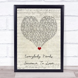 The Blues Brothers Everybody Needs Someone To Love Script Heart Song Lyric Wall Art Print