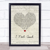 Beres Hammond I Feel Good Script Heart Song Lyric Wall Art Print