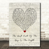 The Outlaws The Best Part Of The Day Is The Night Script Heart Song Lyric Wall Art Print