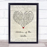The Real Thing Children of the Ghetto Script Heart Song Lyric Wall Art Print