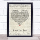 Beyonce feat. Jay-Z Drunk In Love Script Heart Song Lyric Wall Art Print