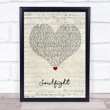 The Revivalists Soulfight Script Heart Song Lyric Wall Art Print