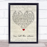 The Rolling Stones You Got the Silver Script Heart Song Lyric Wall Art Print