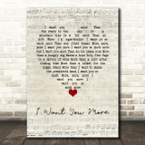 The Saw Doctors I Want You More Script Heart Song Lyric Wall Art Print