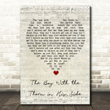 The Smiths The Boy With the Thorn in His Side Script Heart Song Lyric Wall Art Print