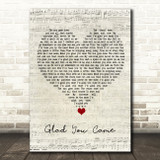 The Wanted Glad You Came Script Heart Song Lyric Wall Art Print