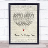 The XCERTS There Is Only You Script Heart Song Lyric Wall Art Print