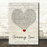 Thomas Rhett Craving You Script Heart Song Lyric Wall Art Print