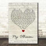 Tindersticks My Oblivion Script Heart Song Lyric Wall Art Print
