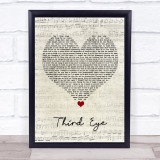 Tool Third Eye Script Heart Song Lyric Wall Art Print
