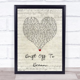 Travis Tritt Drift Off To Dream Script Heart Song Lyric Wall Art Print