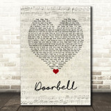Trey Songz Doorbell Script Heart Song Lyric Wall Art Print