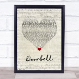 Trey Songz Doorbell Script Heart Song Lyric Wall Art Print