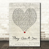 Tyla Yaweh They Ain't You Script Heart Song Lyric Wall Art Print