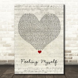 will.i.am feat. Miley Cyrus, French Montana, Wiz Khalifa Feeling Myself Script Heart Song Lyric Wall Art Print