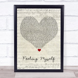 will.i.am feat. Miley Cyrus, French Montana, Wiz Khalifa Feeling Myself Script Heart Song Lyric Wall Art Print