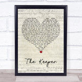 Blossoms The Keeper Script Heart Song Lyric Wall Art Print