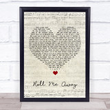 Bob Seger Roll Me Away Script Heart Song Lyric Wall Art Print