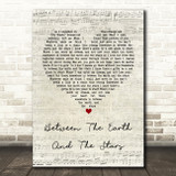 Bonnie Tyler Between The Earth And The Stars Script Heart Song Lyric Wall Art Print