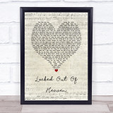 Bruno Mars Locked Out Of Heaven Script Heart Song Lyric Wall Art Print