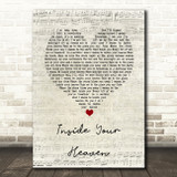 Carrie Underwood Inside Your Heaven Script Heart Song Lyric Wall Art Print