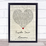 Carrie Underwood Inside Your Heaven Script Heart Song Lyric Wall Art Print