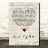 Chris Brown Come Together Script Heart Song Lyric Wall Art Print