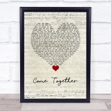 Chris Brown Come Together Script Heart Song Lyric Wall Art Print