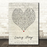 Chris Young Losing Sleep Script Heart Song Lyric Wall Art Print
