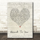 Christina Aguilera Bound To You Script Heart Song Lyric Wall Art Print