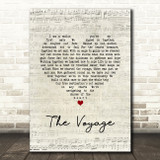 Christy Moore The Voyage Script Heart Song Lyric Wall Art Print