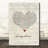 Circa Waves Jacqueline Script Heart Song Lyric Wall Art Print