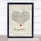 Circa Waves Jacqueline Script Heart Song Lyric Wall Art Print