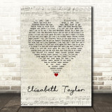 Clare Maguire Elizabeth Taylor Script Heart Song Lyric Wall Art Print