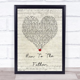 Cody Carnes Run To The Father Script Heart Song Lyric Wall Art Print