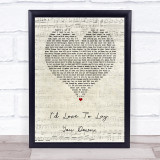 Conway Twitty I'd Love To Lay You Down Script Heart Song Lyric Wall Art Print