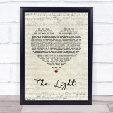 Disturbed The Light Script Heart Song Lyric Wall Art Print