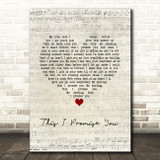 Donna taggart This I Promise You Script Heart Song Lyric Wall Art Print