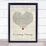 Alter Bridge In Loving Memory Script Heart Song Lyric Wall Art Print