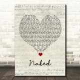 Ella Mai Naked Script Heart Song Lyric Wall Art Print