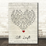 Etta James At Last Script Heart Song Lyric Wall Art Print