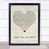 Ezra Furman Love You So Bad Script Heart Song Lyric Wall Art Print