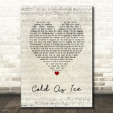 Foreigner Cold As Ice Script Heart Song Lyric Wall Art Print
