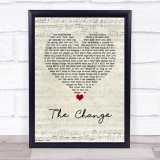 Garth Brooks The Change Script Heart Song Lyric Wall Art Print
