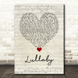 Gerry Cinnamon Lullaby Script Heart Song Lyric Wall Art Print