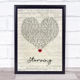 Hailee Steinfeld Starving Script Heart Song Lyric Wall Art Print