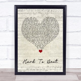 Hard-Fi Hard To Beat Script Heart Song Lyric Wall Art Print